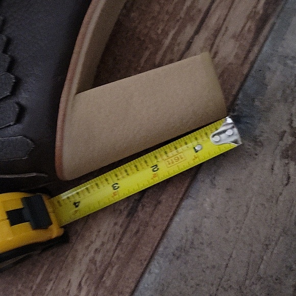 Antonio Melanie Dom Fringe Booties Heel Brown Leather Womens US 8 - Picture 6 of 12